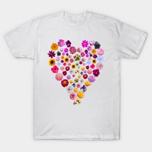 Heart full of Flowers Mothers Day Gift T-Shirt